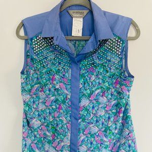 Sleeveless Silk Max Mara floral printed blouse